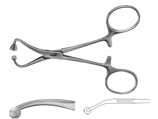 КОРНЦАНГ ДЛЯ БІЛИЗНИ, ВИГНУТИЙ, 115 ММ